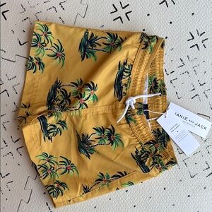 Janie and Jack Tropical Yellow Swim Shorts